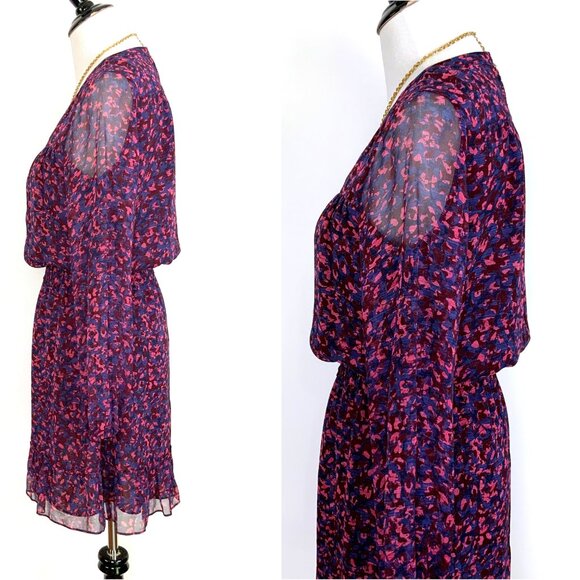 New Parker Atticus Silk Long Sleeve Smocked Waist Romantic Fairy Dress Sz S - Picture 8 of 16